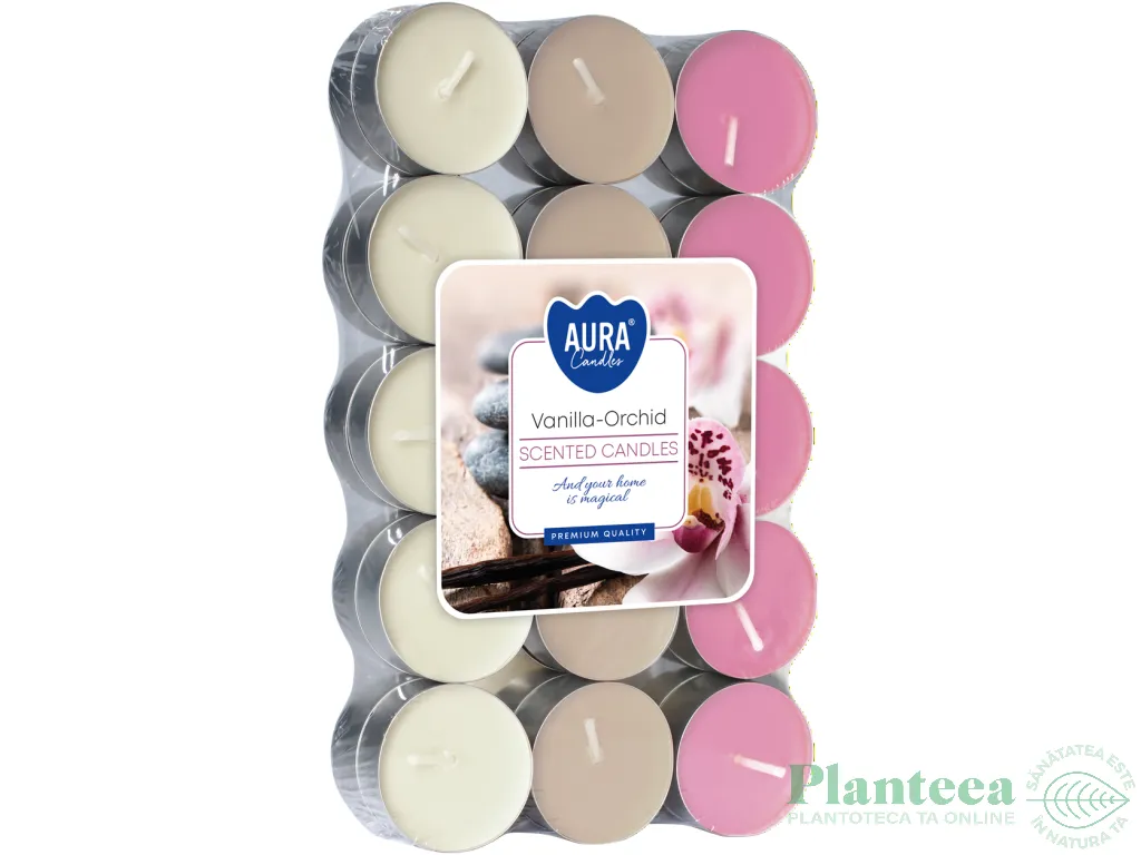 Lumanari pastila parfumate 4h vanilie orhidee 30b - AURA