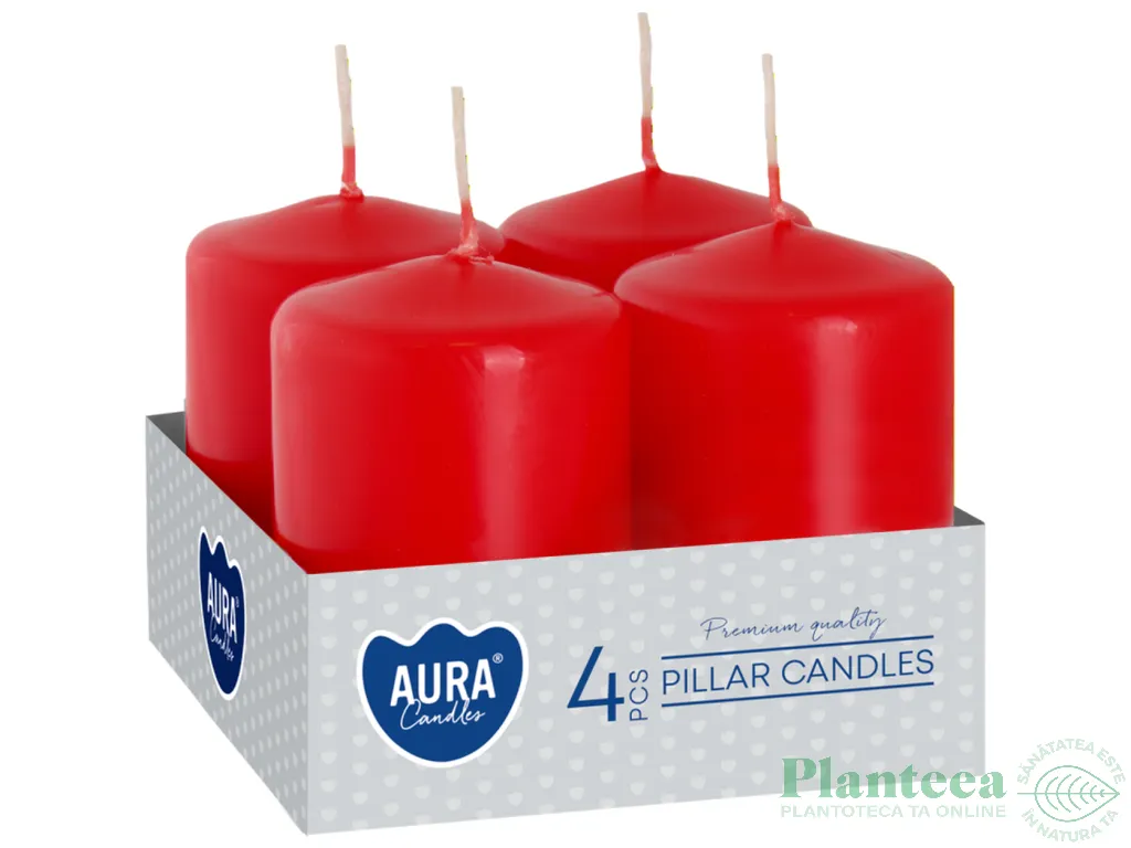 Lumanari ornamentale stalp 7h rosu 4b - AURA
