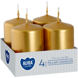 Lumanari ornamentale stalp 7h auriu 4b - AURA