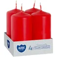 Lumanari ornamentale stalp 9h rosu 4b - BISPOL