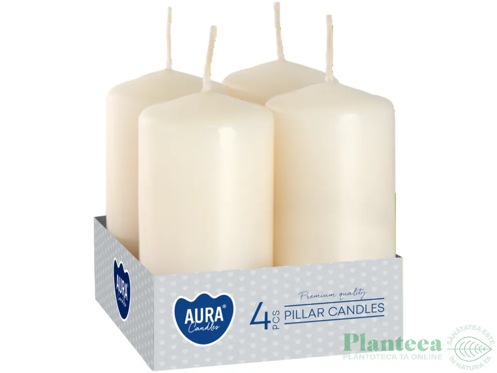 Lumanari ornamentale stalp 9h crem 4b - AURA