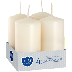 Lumanari ornamentale stalp 9h crem 4b - BISPOL
