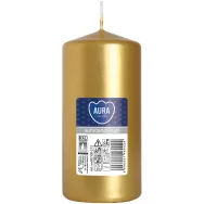 Lumanare ornamentala stalp 20h auriu 140g - BISPOL