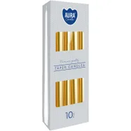 Lumanari ornamentale conice 7h auriu 10b - AURA
