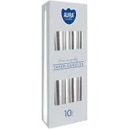 Lumanari ornamentale conice 7h argintiu 10b - AURA