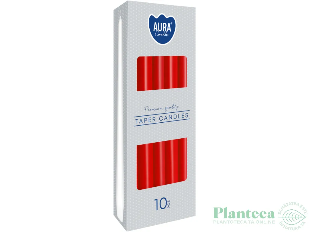 Lumanari ornamentale conice 7h rosu 10b - AURA