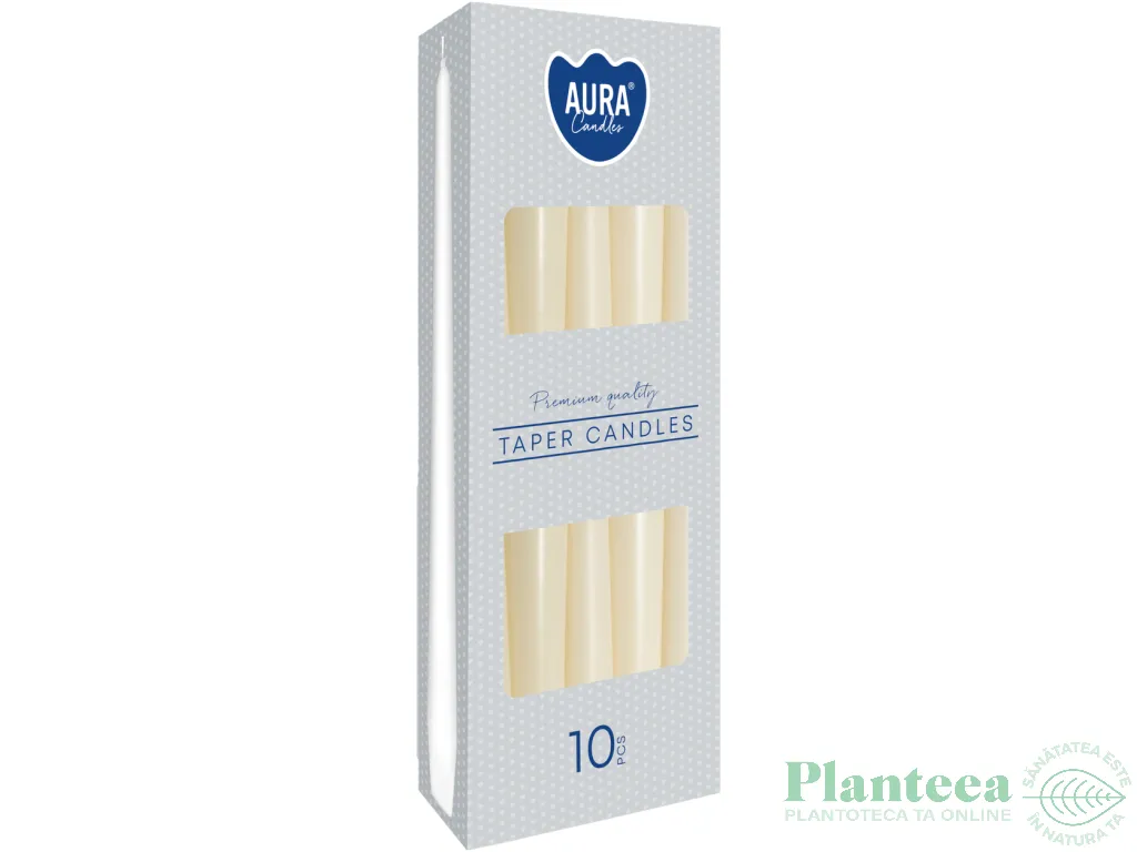 Lumanari ornamentale conice 7h crem ivoire 10b - AURA