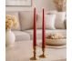 Lumanari ornamentale conice 7h rosu metalizat 10b - AURA