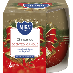 Lumanare parfumata pahar imprimat 20h Christmas 100g - AURA
