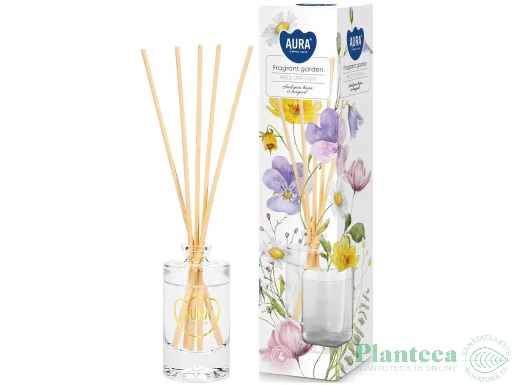 Odorizant difuzor cu 5betisoare Fragrant Garden 45ml - AURA