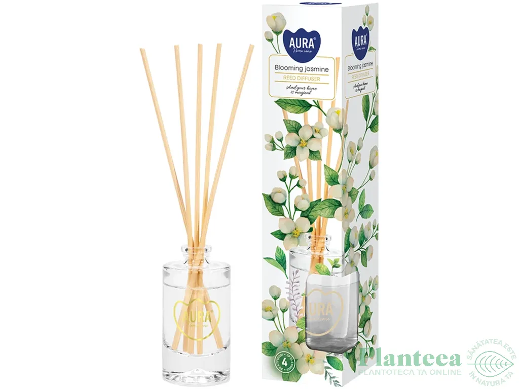 Odorizant difuzor cu 5betisoare Blooming Jasmine 45ml - AURA