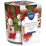 Lumanare parfumata pahar imprimat 22h Happy Christmas 100g - AURA
