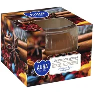 Lumanare parfumata pahar 18h Christmas spices 80g - AURA