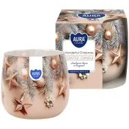 Lumanare parfumata cu uleiuri esentiale pahar imprimat 20h Wonderful Christmas 100g - AURA