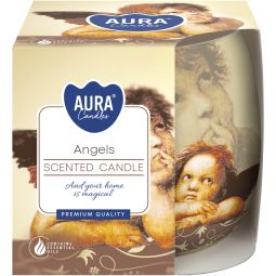 Lumanare parfumata pahar imprimat 20h angels 100g - AURA