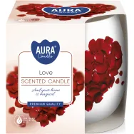 Lumanare parfumata pahar imprimat 20h love 100g - AURA