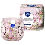 Lumanare parfumata pahar imprimat 20h sweet home 100g - AURA