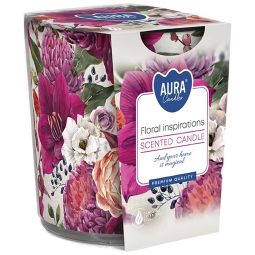 Lumanare parfumata pahar imprimat 22h floral inspiration 100g - AURA