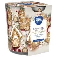 Lumanare parfumata pahar imprimat 22h Turta dulce 100g - AURA