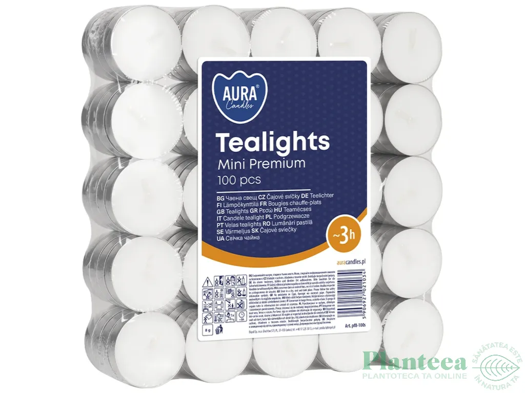 Lumanari pastila neparfumate 3h mini premium 100b - AURA