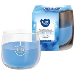 Lumanare parfumata pahar 24h antitabac 130g - AURA