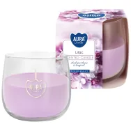 Lumanare parfumata pahar 24h liliac 130g - AURA