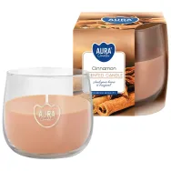 Lumanare parfumata pahar 24h scortisoara 130g - AURA