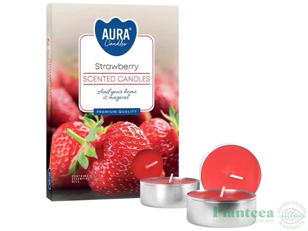 Lumanari pastila parfumate 4h capsuni 6b - AURA