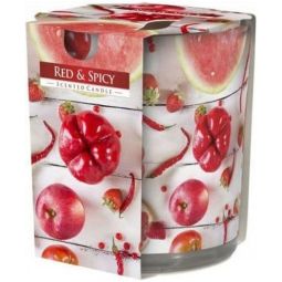 Lumanare parfumata pahar imprimat 22h red&spicy 100g - AURA