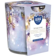 Lumanare parfumata pahar imprimat 22h Xmas time 100g - AURA