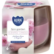 Lumanare pahar simplu parfumata 24h Spa Garden 130g - AURA