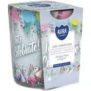 Lumanare parfumata pahar imprimat 22h Let's celebrate 100g - AURA