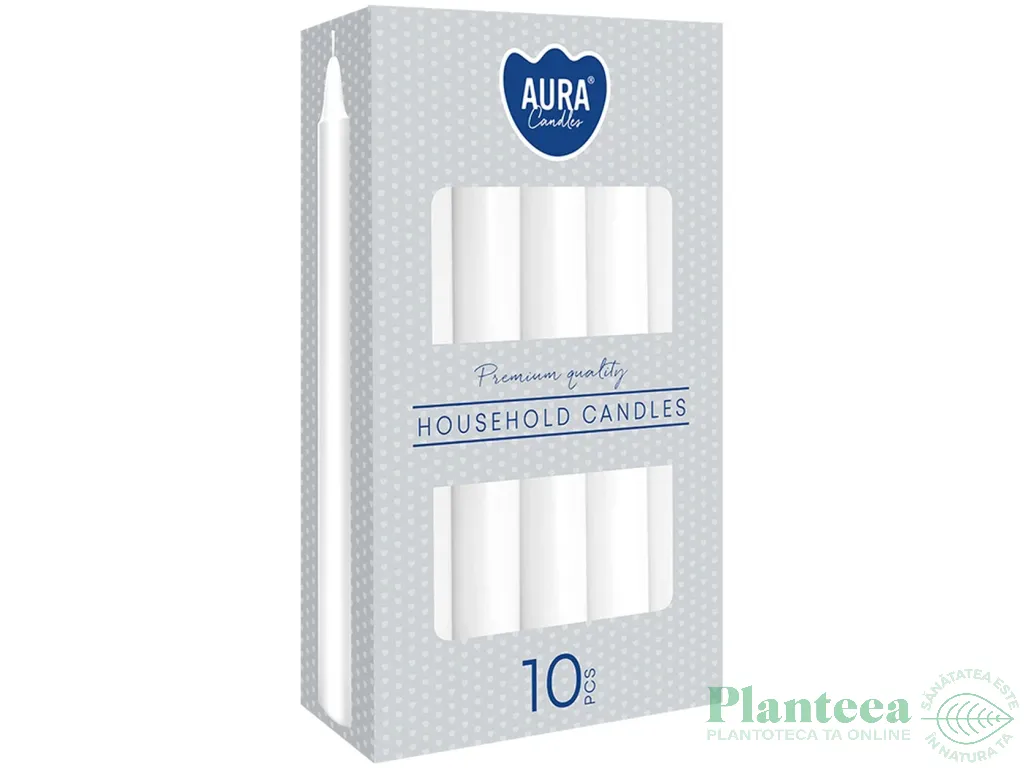 Lumanari ornamentale cilindrice 5h alb 10b - BISPOL