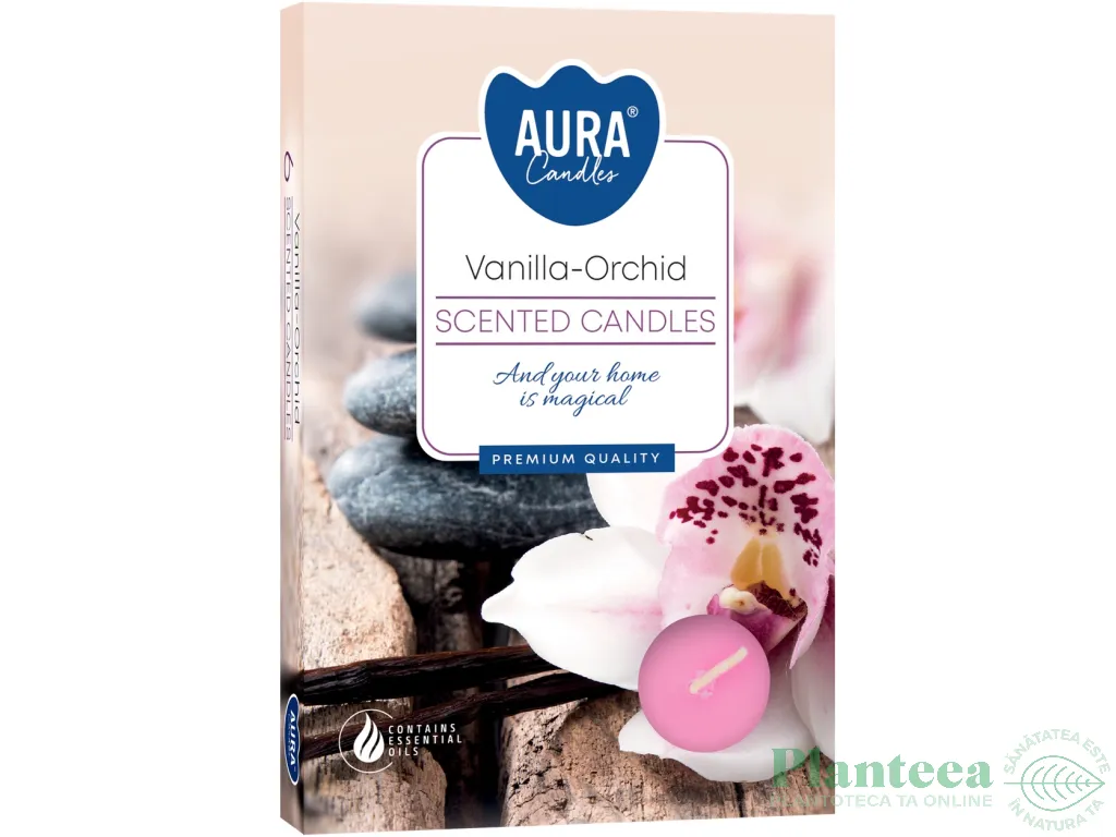 Lumanari pastila parfumate 4h vanilie orhidee 6b - AURA