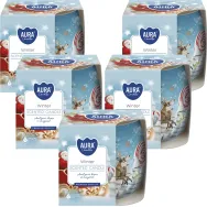 Set 5x Lumanari parfumate pahar imprimat 20h Winter 100g - AURA