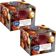 Set 2x Lumanari parfumate pahar 18h Mar Scortisoara 80g - AURA
