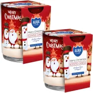Set 2x Lumanari parfumate pahar imprimat 24h Christmas 100g - AURA