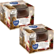 Set 2x Lumanari parfumate pahar 18h Winter cookies 80g - AURA