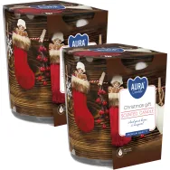 Set 2x Lumanari parfumate pahar imprimat 22h Christmas gift 100g - BISPOL