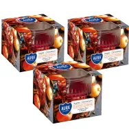 Set 3x Lumanari parfumate pahar 18h Mar Scortisoara 80g - AURA