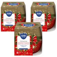 Set 3x Lumanari parfumate pahar imprimat 24h Christmas 100g - AURA