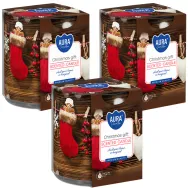 Set 3x Lumanari parfumate pahar imprimat 22h Christmas gift 100g - BISPOL