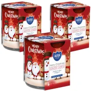 Set 3x Lumanari parfumate pahar imprimat 22h Merry Christmas 100g - BISPOL
