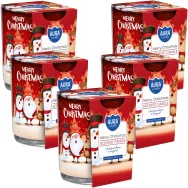Set 5x Lumanari parfumate pahar imprimat 24h Christmas 100g - AURA