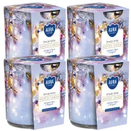 Set 4x Lumanari parfumate pahar imprimat 22h Xmas time 100g - BISPOL