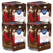Set 4x Lumanari parfumate pahar imprimat 22h Christmas gift 100g - BISPOL
