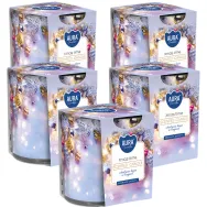 Set 5x Lumanari parfumate pahar imprimat 22h Xmas time 100g - BISPOL