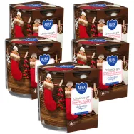 Set 5x Lumanari parfumate pahar imprimat 22h Christmas gift 100g - BISPOL