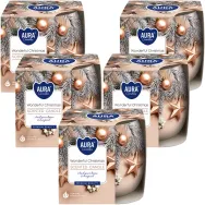 Set 5x Lumanari parfumate pahar imprimat 20h Wonderful Christmas 100g - AURA