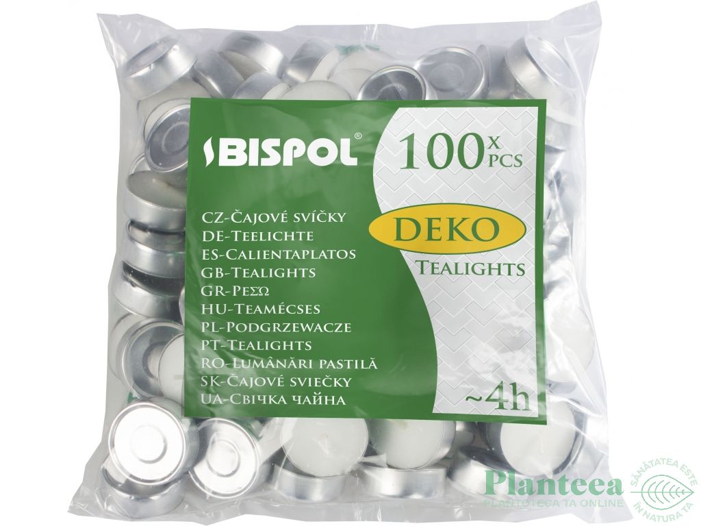 Lumanari pastila neparfumate 4h deko lights punga 100b - BISPOL